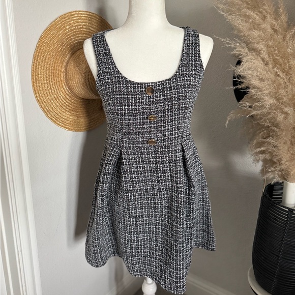 Tweed Dress- black and white - Picture 1 of 4